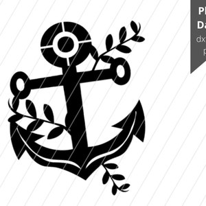 Plotter file ancora marittimo DXF, SVG, PNG