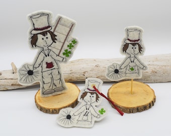 ITH embroidery file chimney sweep pendant and stick embroidery file