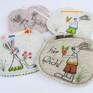 Embroidery file ITH wish fulfiller rabbit rabbit family