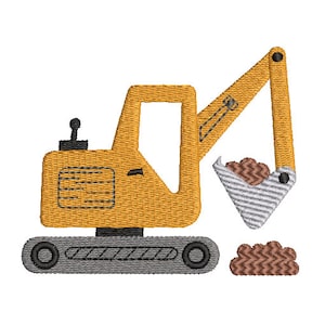 Embroidery file excavator in four sizes