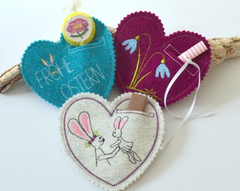 ITH embroidery file hearts 10 x 10 cm Easter