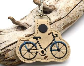 Embroidery file ITH bicycle keychain