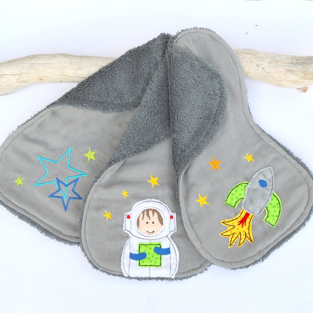 ITH Embroidery File Burp Cloth Shoulder Burp Cloth Outer Space 18 X 30 ...