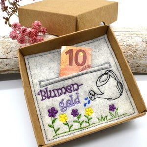 Embroidery file flower money wish-fulfiller