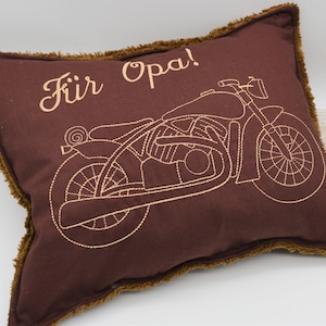 Embroidery file motorcycle Redwork image 1