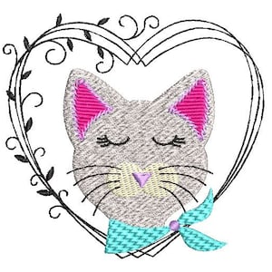 Embroidery file cat Kimba full stick