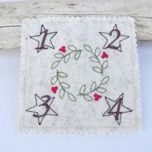 ITH embroidery file advent wreath to go 4 sizes