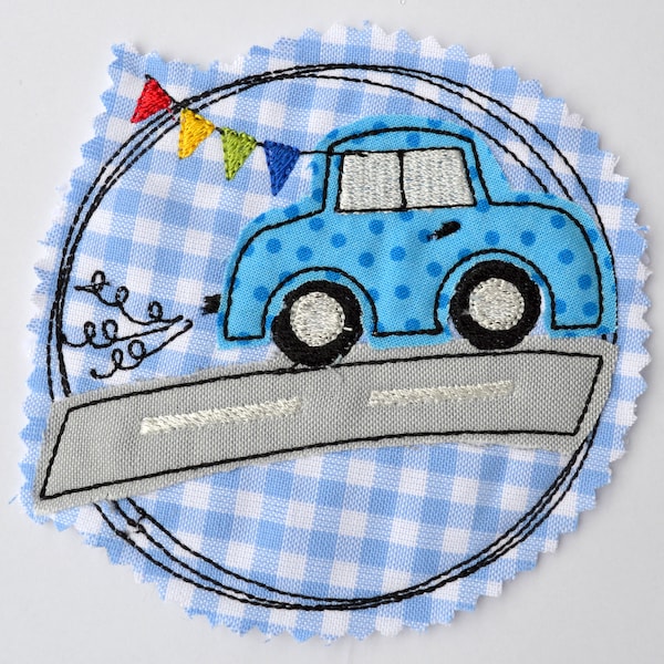 Car embroidery file doodle SET various sizes