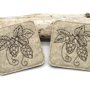 Embroidery File Hops Beer Mugrug Coaster