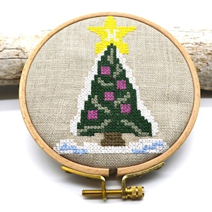 Borduurbestand Kerstboom kruissteek Kerst winter