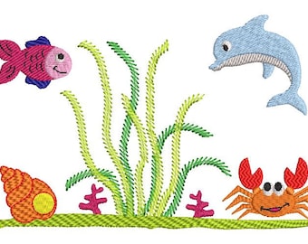 Embroidery file underwater world SET