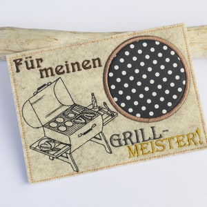 Embroidery file grill men coaster different motifs