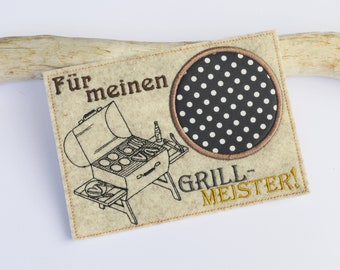 Embroidery file grill men coaster different motifs