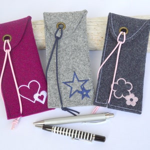Embroidery file case pen case glasses case SET