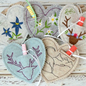ITH embroidery file gift tag country style 10 x 10 cm