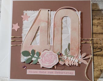 Birthday card for a woman turning 40.