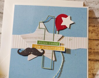 Card for a boy's 1st birthday.