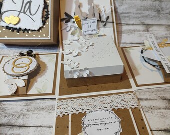 Explosion box wedding money gift wedding present handmade
