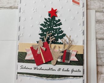 Weihnachtskarte Geldgeschenk Geldfach