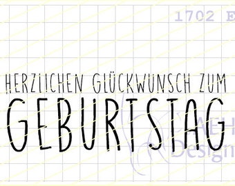 Textstempel HERZLICHEN GLÜCKWUNSCH