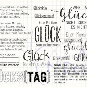 Stamp set GLÜCKSTAG