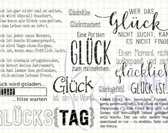 Stamp set GLÜCKSTAG