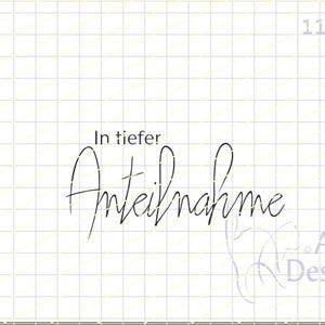 Textstempel IN TIEFER ANTEILNAHME