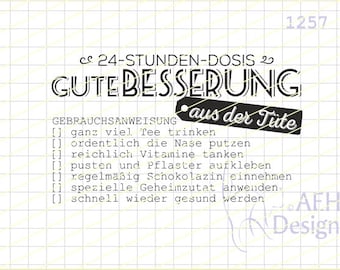 Textstempel 24-STD.-GUTE BESSERUNG