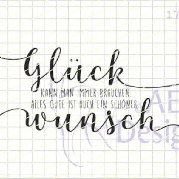 Textstempel GLÜCK…WUNSCH