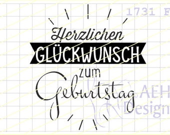 Textstempel HERZLICHEN GLÜCKWUNSCH (#9)