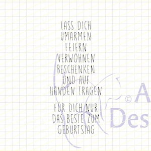 Textstempel LASS DICH UMARMEN