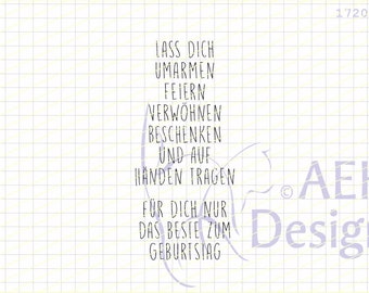 Textstempel LASS DICH UMARMEN