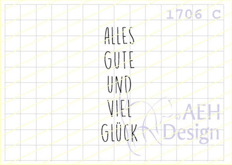 Textstempel ALLES GUTE Bild 1