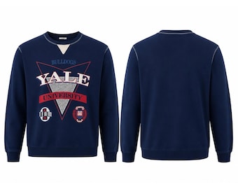 Vintage Yale University Bulldogs Sweatshirt, marineblau, Ross International USA