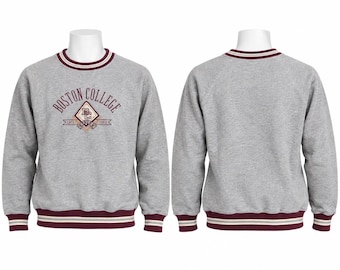 Vintage Boston College Eagles Midwest Embroidery Sweatshirt Grey Maroon Mens M