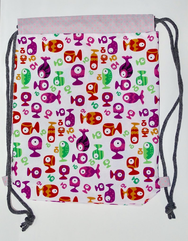 Kinder Turnbeutel Rucksack Fische Bild 2