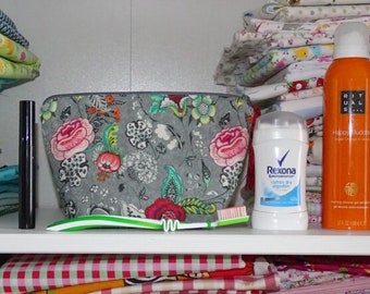 Sac de culture Gris et Fleurs Taille M