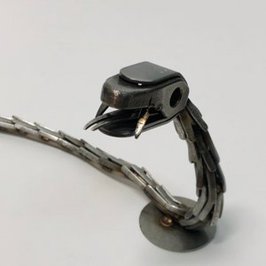 Snake Sculpture / METAL SNAKE FIGURINE