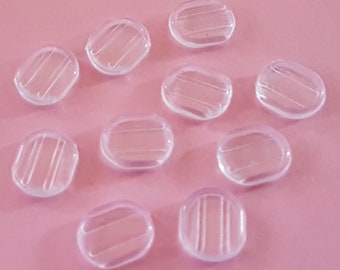 Ear clips clips 10 transparent silicone pads