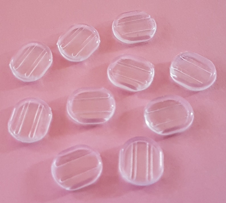 Ear clips clips 10 transparent silicone pads image 1