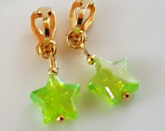 Children's ear clips, ear clips with stars