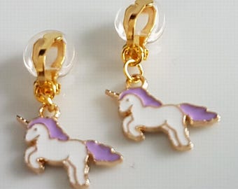 Kinderohrclips mit Einhörner Silikonpolster