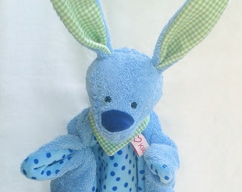 Schmusetuch "kleiner Hase" blau / Hase / Schnullertuch