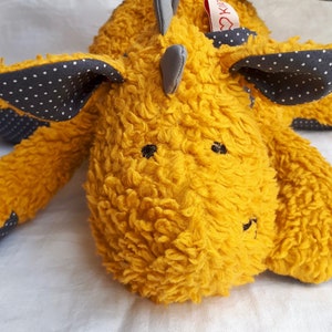 Cuddly toy ''little dragon'' mustard yellow / dragon / cuddly toy image 1