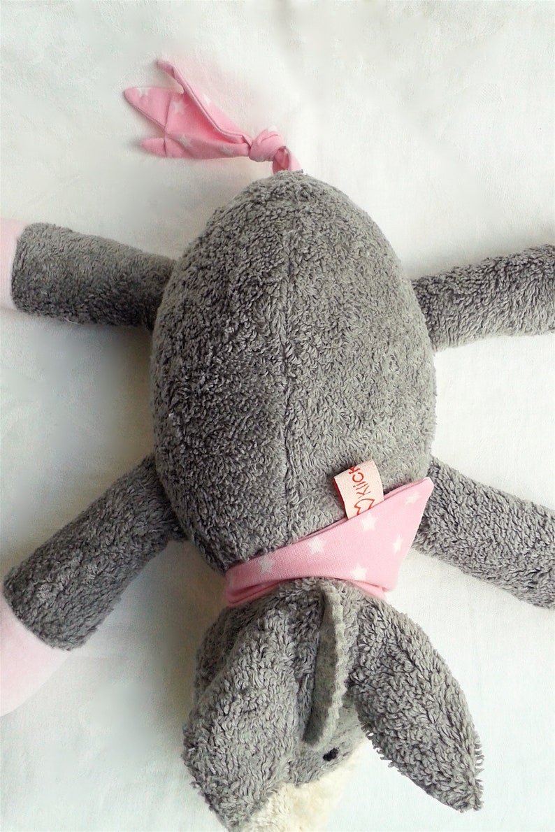 Kuscheltier ''kleiner Esel'' rosa/grau / Esel / Donkey / Schmusetier Bild 4