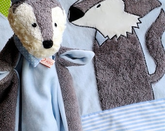 Comforter and baby blanket "little wolf"/ blanket/ baby blanket/ comforter/ wolf