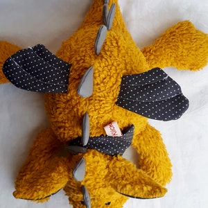 Cuddly toy ''little dragon'' mustard yellow / dragon / cuddly toy image 4