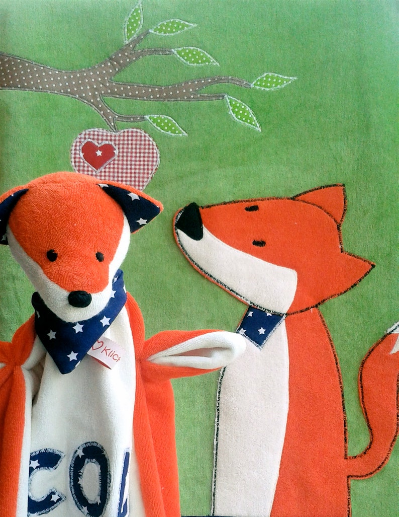 Comforter and baby blanket little fox/baby blanket/blanket/cuddly cloth/fox image 1