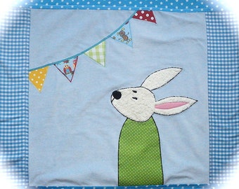Crawling blanket "bunny birthday"/blanket/baby blanket/bunny