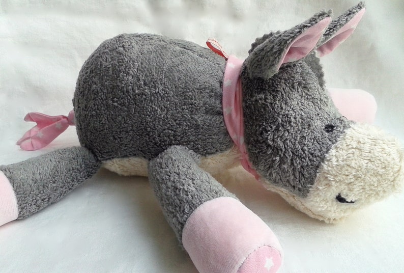 Kuscheltier ''kleiner Esel'' rosa/grau / Esel / Donkey / Schmusetier Bild 2